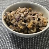 納豆と五穀米の炊き込みご飯